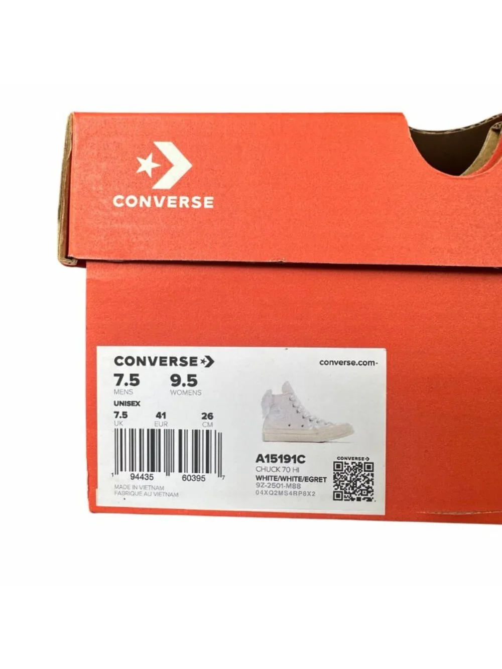 ❤️Converse Chuck 70 Hi Bow Pleated 9.5 Women Shoes Elegant Sneaker White A15191C